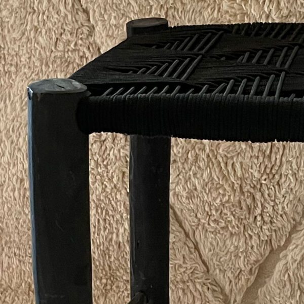 Tabouret haut Tamarha Noir Vision Originale Marrakech