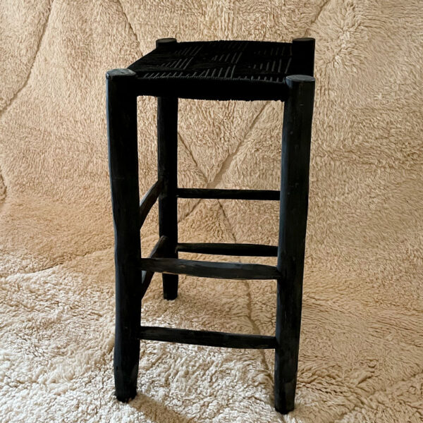 Tabouret haut Tamarha Noir Vision Originale Marrakech