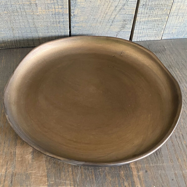 Assiette en grès Bronzalya Dime 23 cm - Céramique Maroc - Vision Originale Marrakech