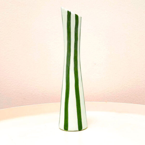 Vase Orchanda vert bouteille Poterie artisanale Vision Originale Maroc