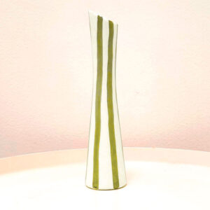 Vase Orchanda vert olive Poterie artisanale Vision Originale Maroc