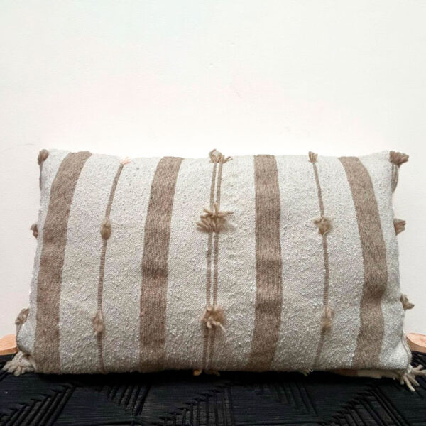 coussin Oria beige Coton Marrakech Vision Originale