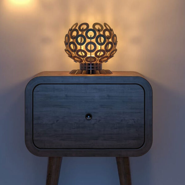 Lampe en bois Novelys Luminaire Vision Originale Marrakech