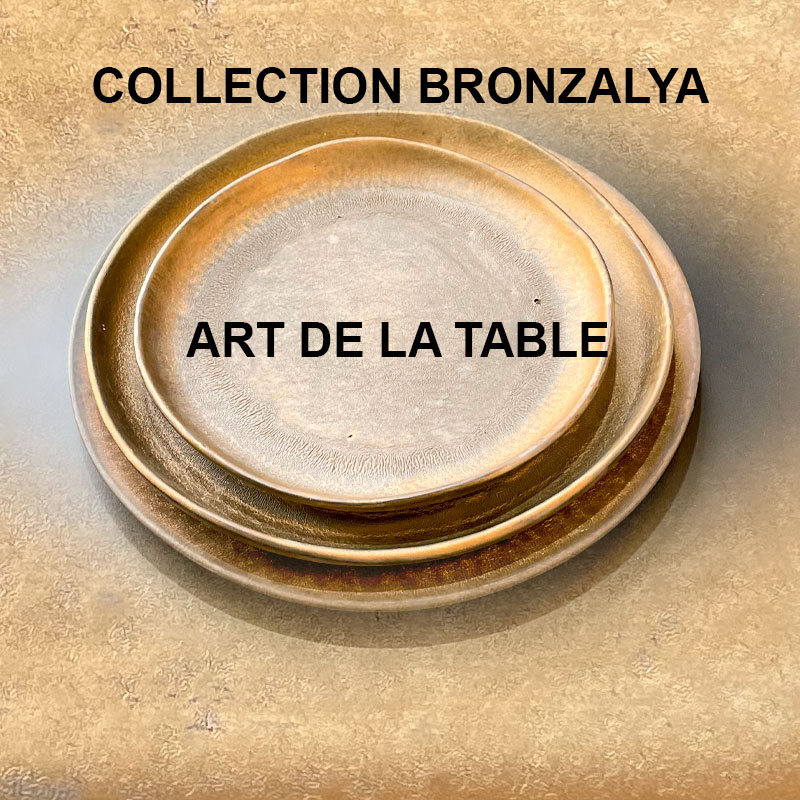 Art de la table en céramique de grès - Collection Bronzalya Vision Originale