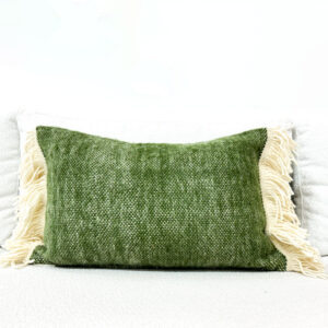 Coussin Laphia Vert coton Marrakech Vision Originale