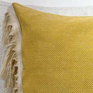 Coussin Maya Jaune en coton Marrakech Vision Originale