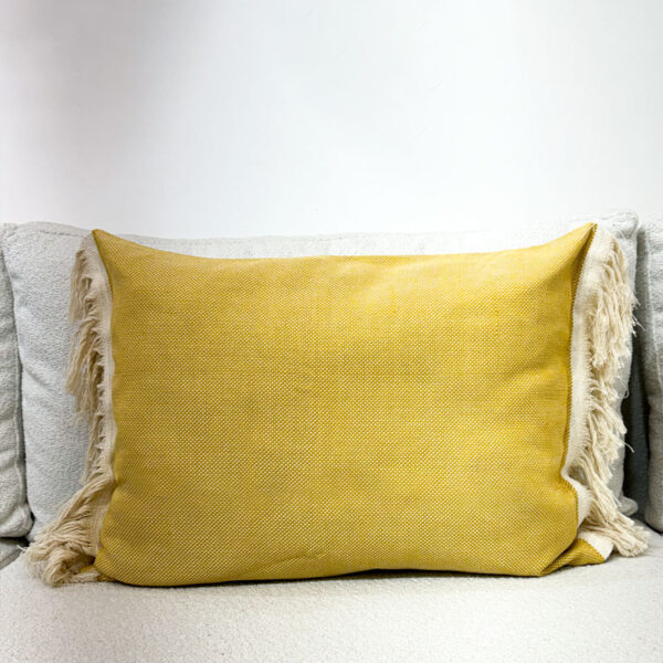 Coussin Maya Jaune en coton Marrakech Vision Originale