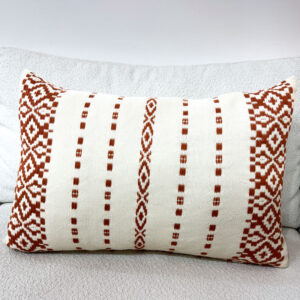 Coussin Tecaria terracotta coton Marrakech Vision Originale