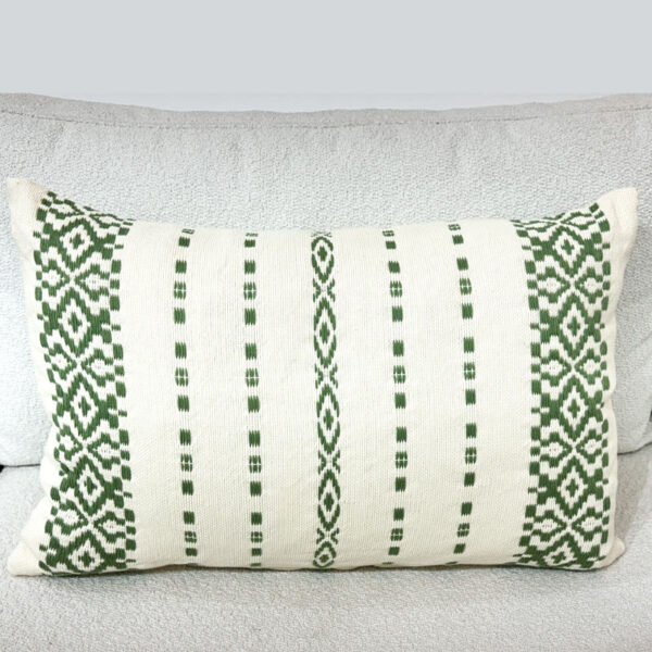 Coussin Tecaria Vert coton Marrakech Vision Originale