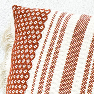 Coussin Terracia terracotta coton Marrakech Vision Originale