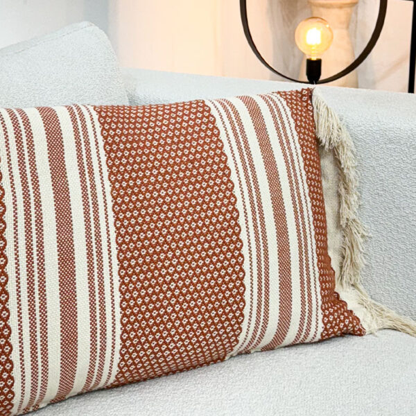 Coussin Terracia terracotta coton Marrakech Vision Originale