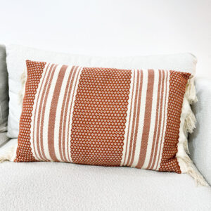 Coussin Terracia terracotta coton Marrakech Vision Originale