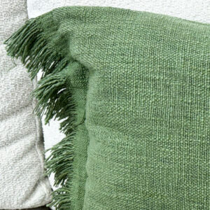 Coussin Vidinia vert en coton Marrakech