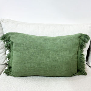 Coussin Vidinia vert en coton Marrakech