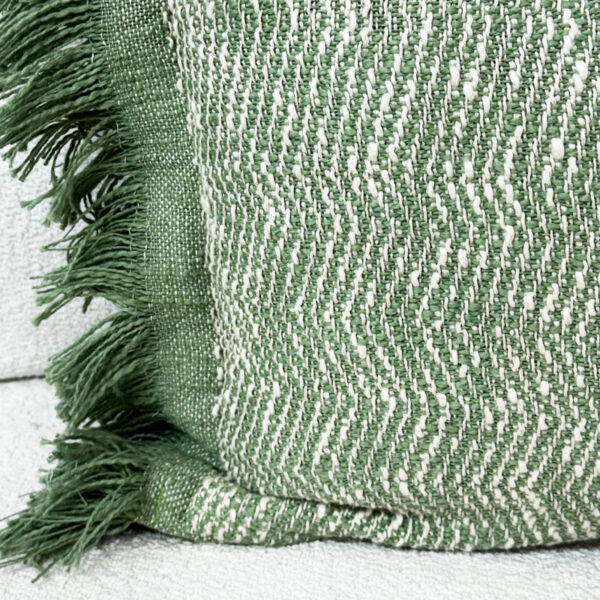 Coussin Zebralia vert en coton Marrakech